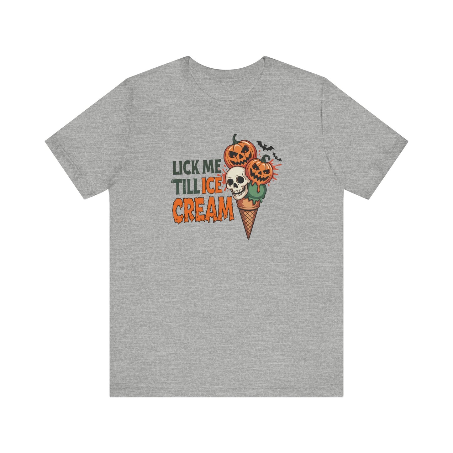 Lick Me Till Ice Cream Shirt - Funny Halloween Skull Pumpkin Tee
