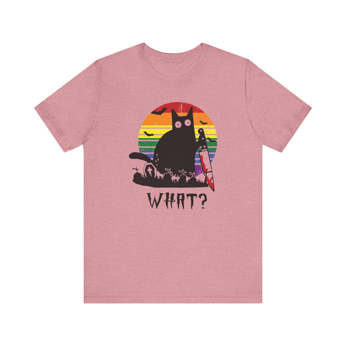 What? Cat Halloween T-Shirt - Retro Design - Goateez Style