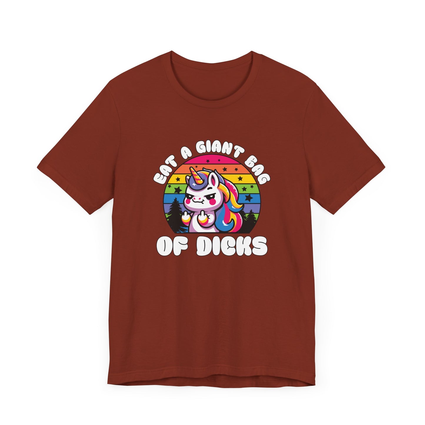 Eat a Giant Bag of Dicks Unicorn T-Shirt - Funny Adult Humor Tee