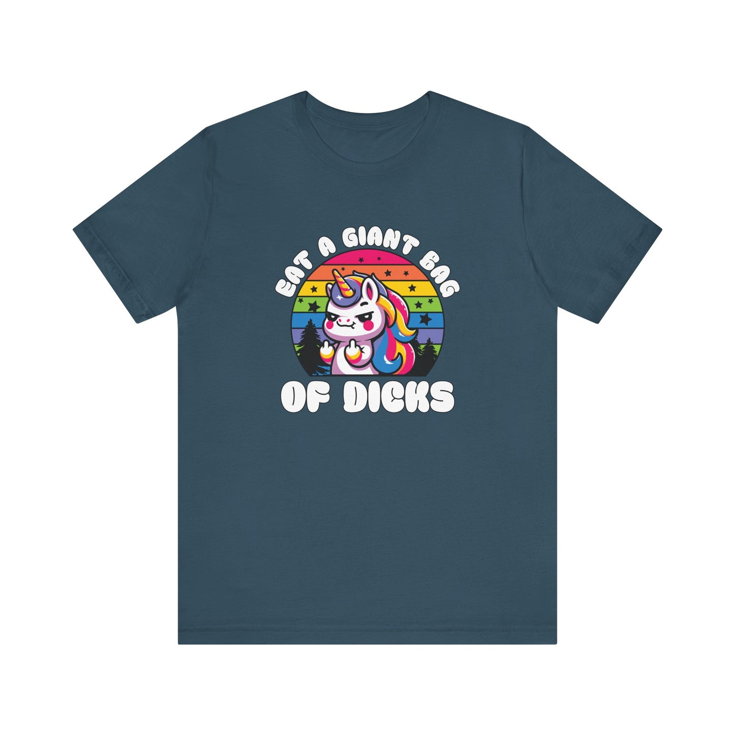 Eat a Giant Bag of Dicks Unicorn T-Shirt - Funny Adult Humor Tee