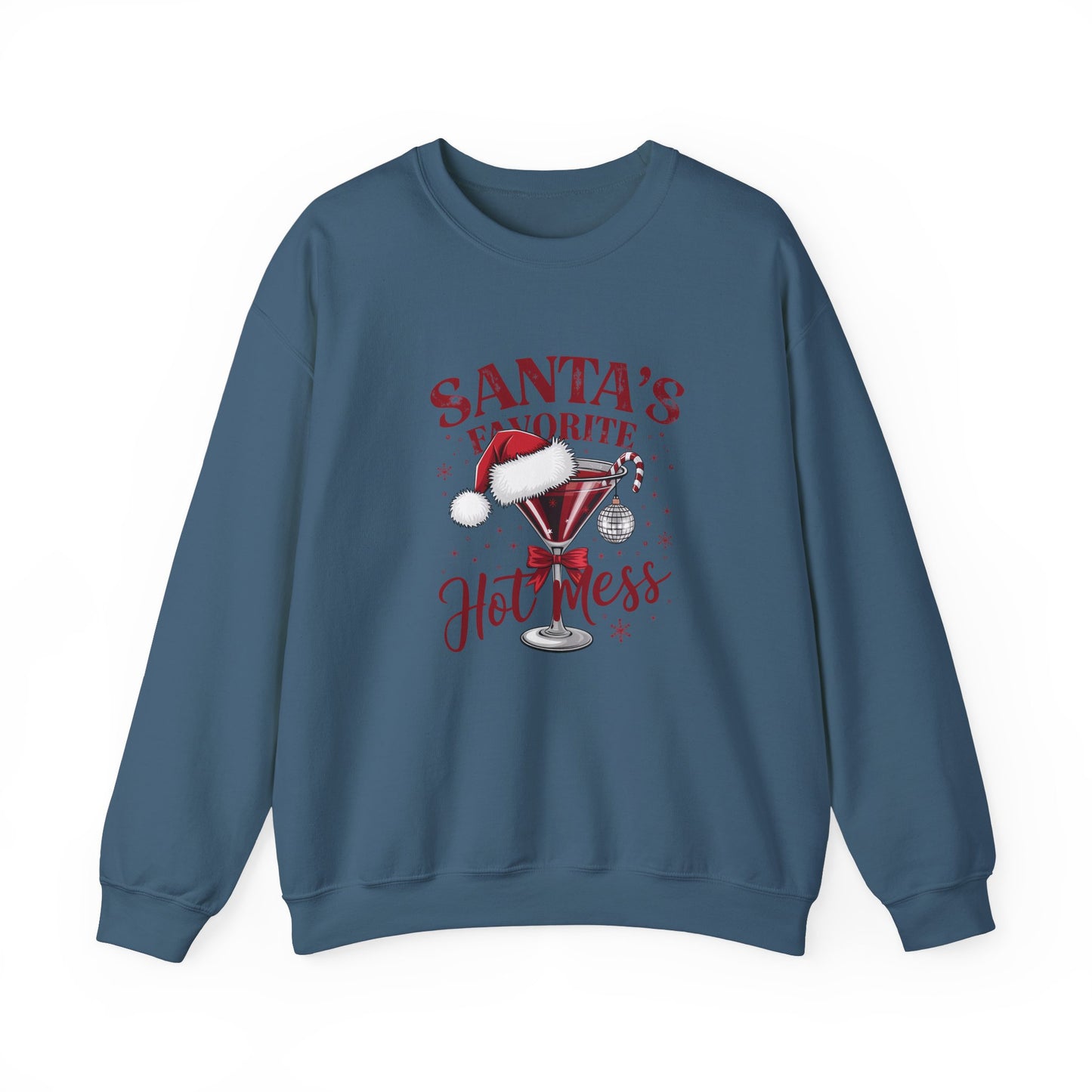 Santa's Favorite Hot Mess Sweatshirt - Funny Christmas Design - Goateez Style