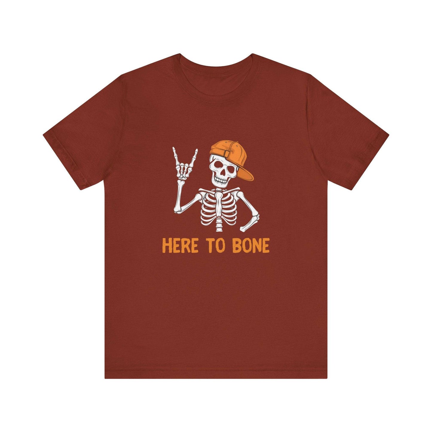 Here to Bone Funny Skeleton Adult Humor T-Shirt - Sexual Innuendo Halloween Tee V2 - Goateez Style