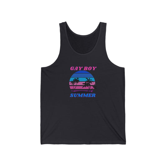 Gay Boy Summer Retro Pride Tank Top LGBTQ - Goateez Style