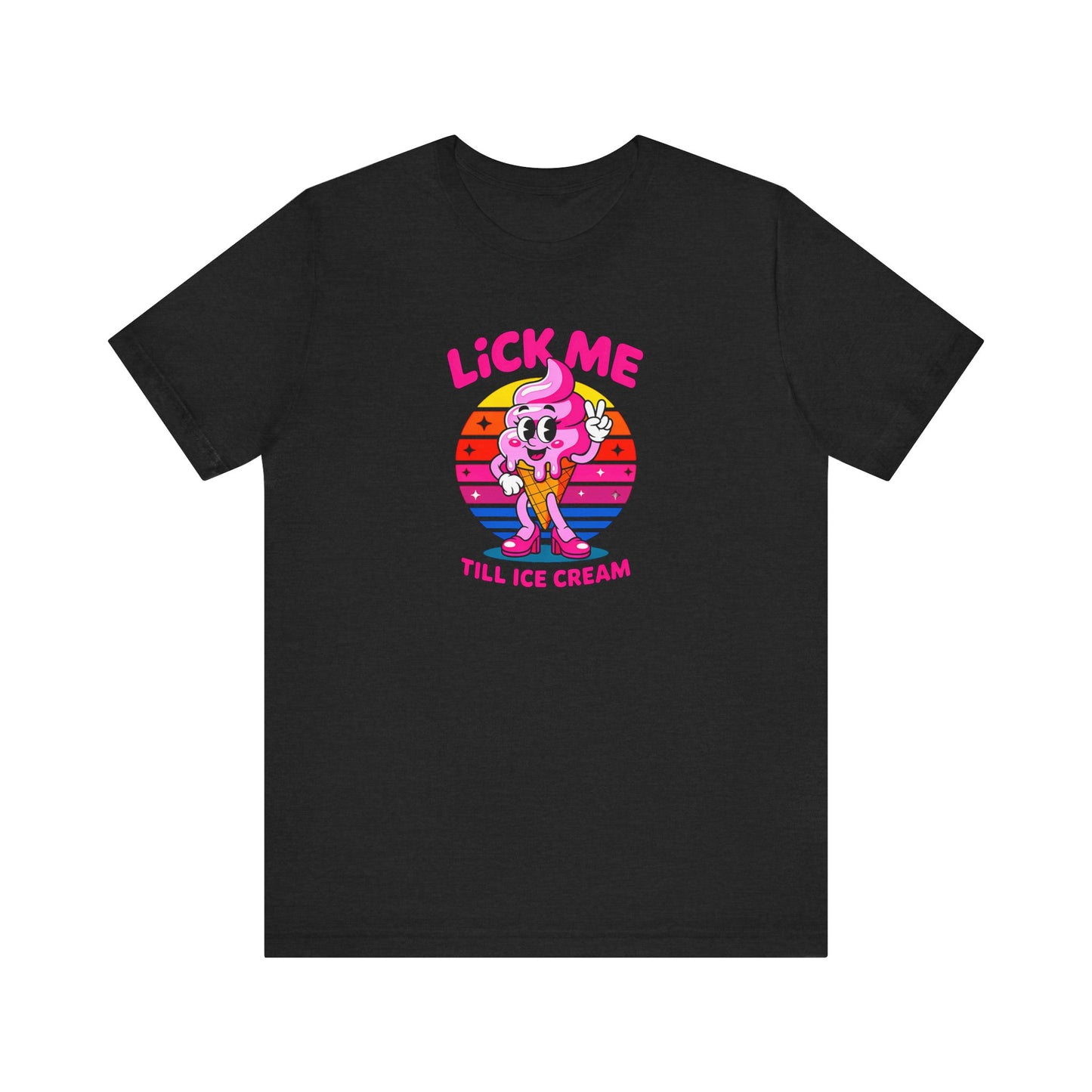 Lick Me Till Ice Cream Shirt - Funny Innuendo Retro Cartoon Tee - Goateez Style