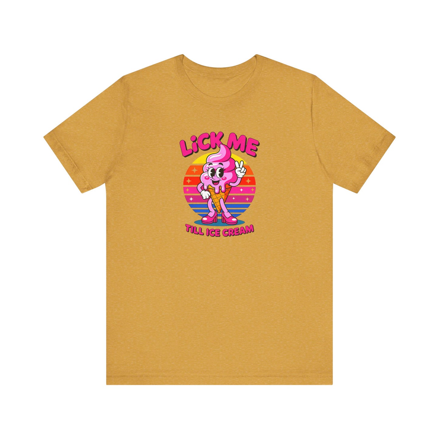 Lick Me Till Ice Cream Shirt - Funny Innuendo Retro Cartoon Tee - Goateez Style