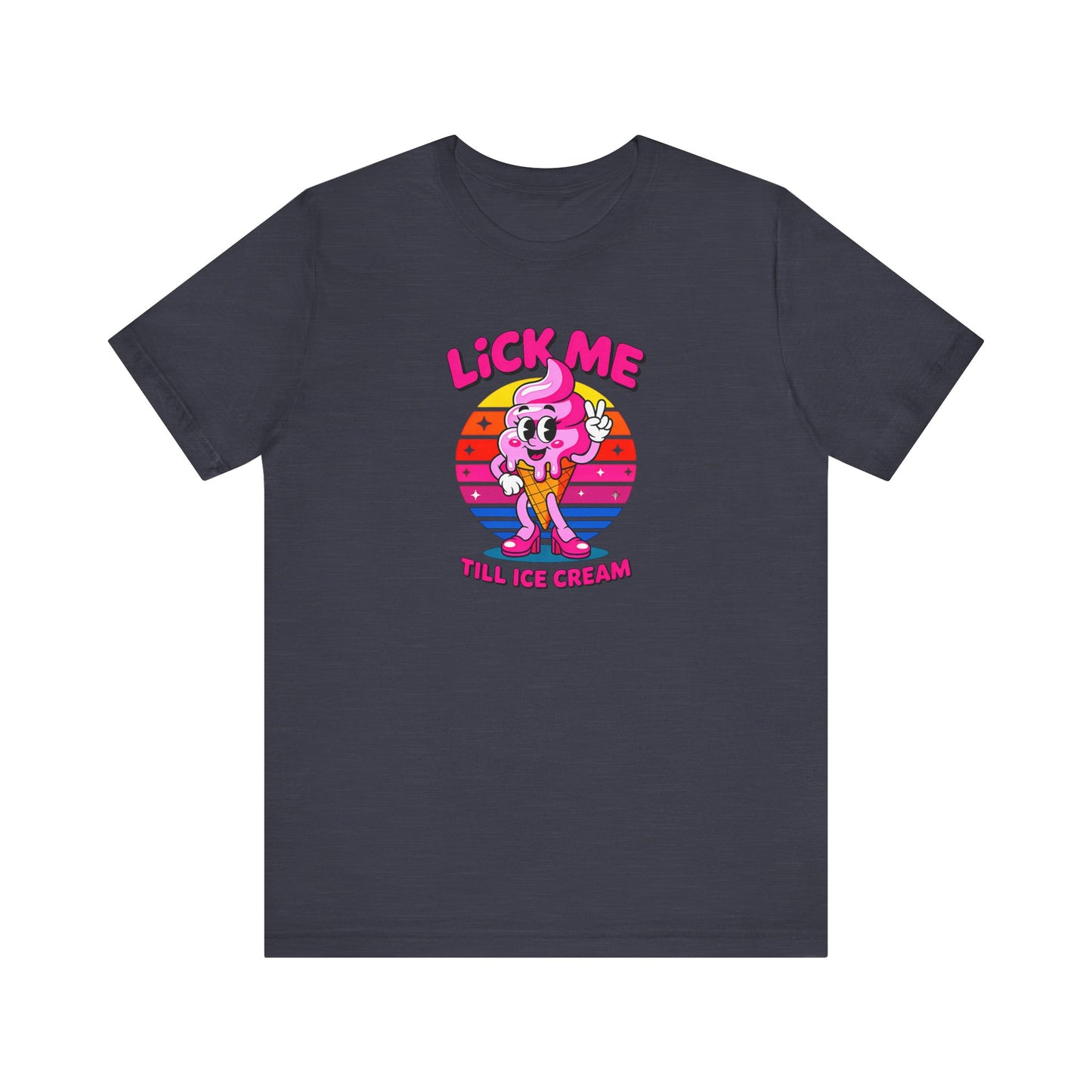Lick Me Till Ice Cream Shirt - Funny Innuendo Retro Cartoon Tee - Goateez Style