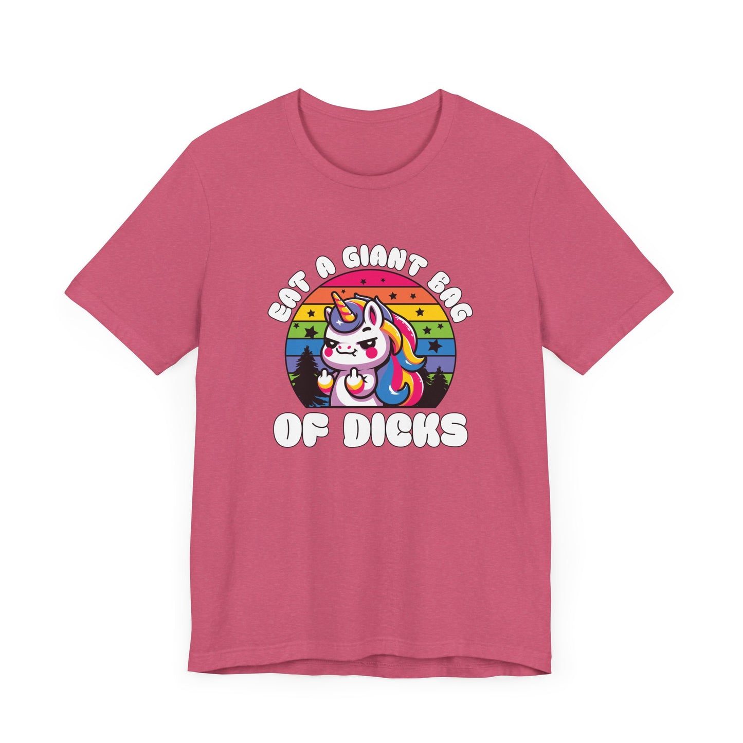 Eat a Giant Bag of Dicks Unicorn T-Shirt - Funny Adult Humor Tee