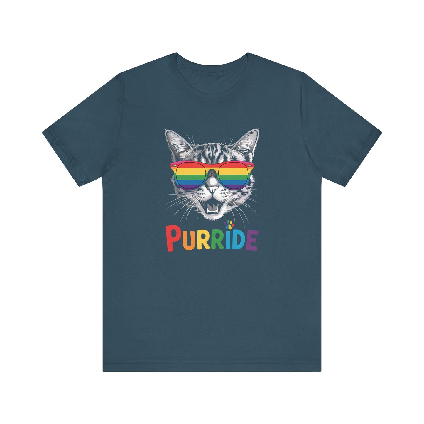 Purride Gay Pride Cat Shirt - Funny Rainbow Kitty Tee - Goateez Style