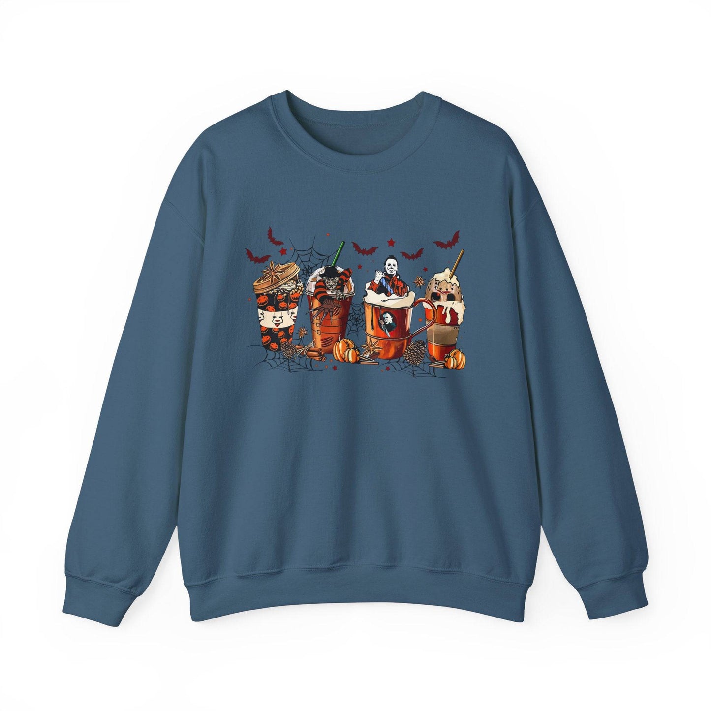 Horror Movie Coffee Crew Sweatshirt - Spooky Halloween Design - Goateez Style