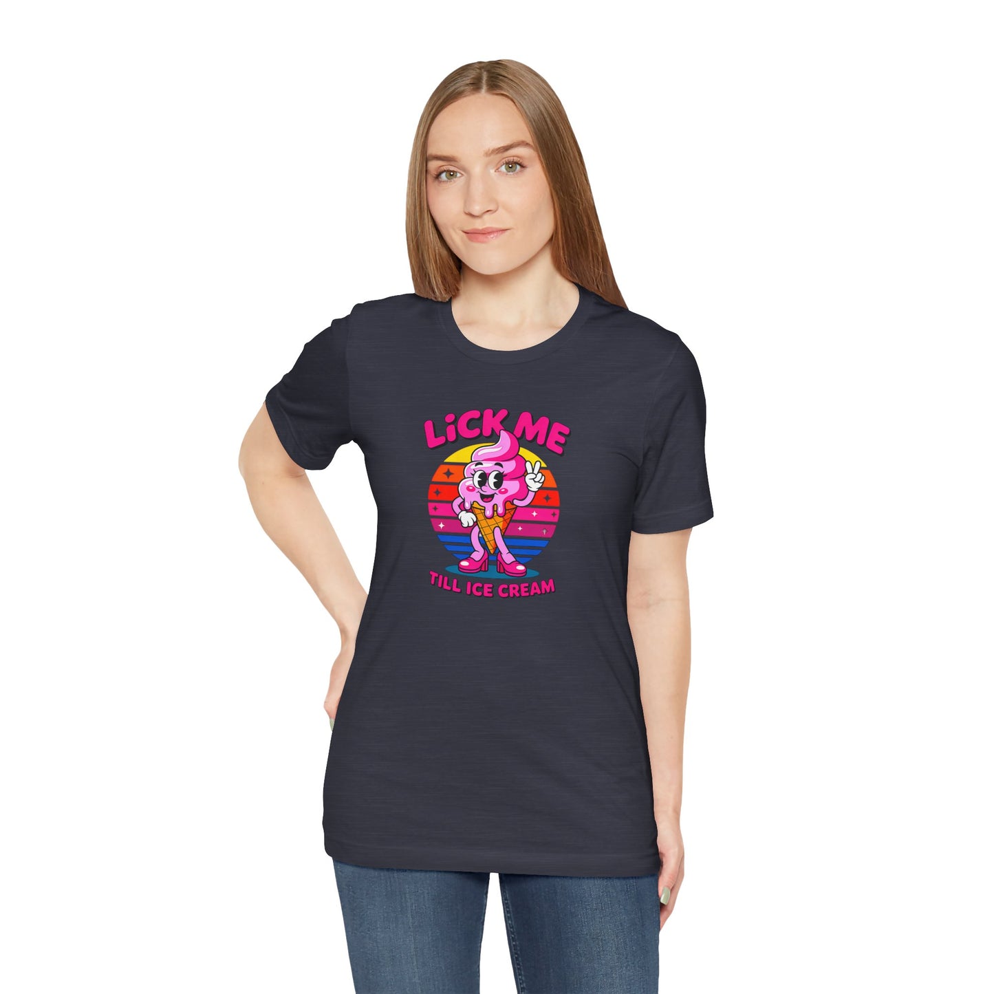 Lick Me Till Ice Cream Shirt - Funny Innuendo Retro Cartoon Tee - Goateez Style