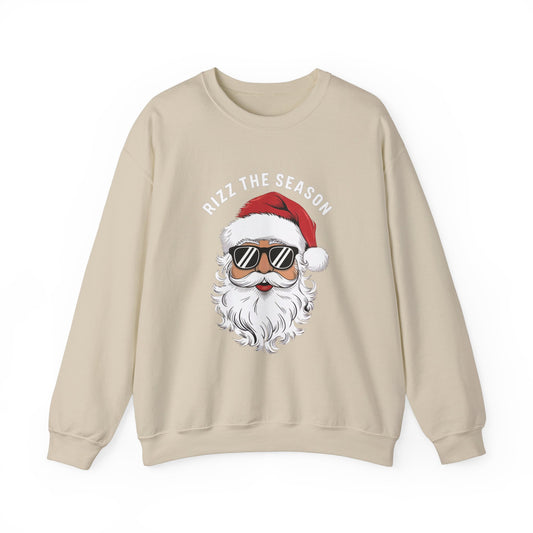 Rizz the Season Sweatshirt - Funny Cool Santa Christmas Design - Goateez Style