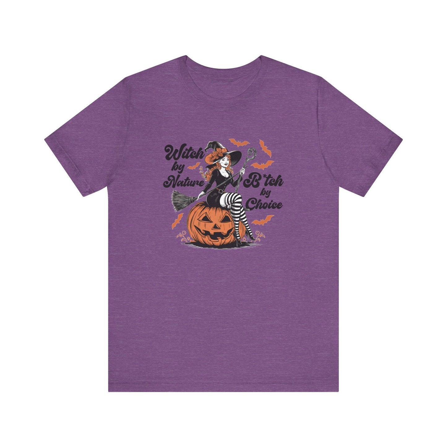 Witch by Nature B*tch by Choice Halloween T-Shirt Funny Gift - Goateez Style