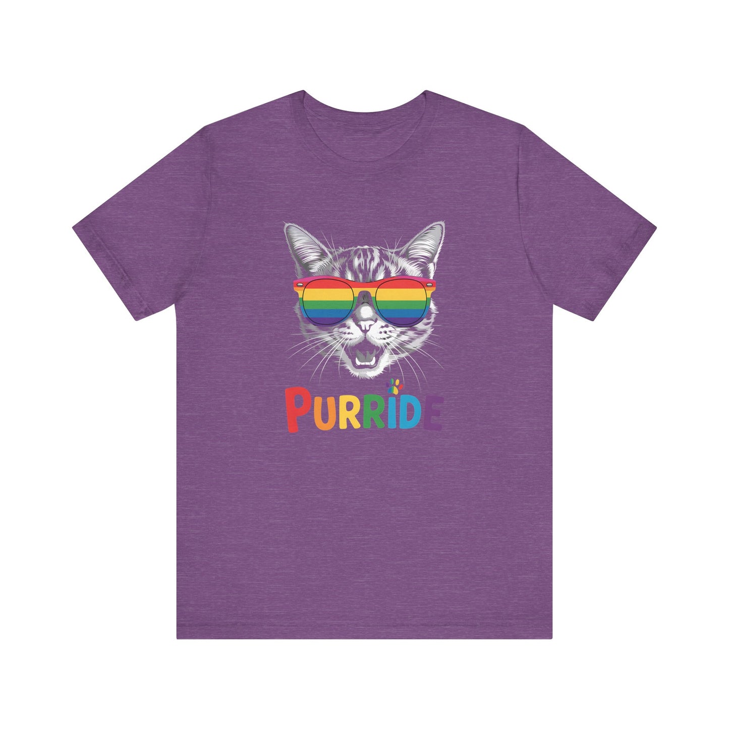 Purride Gay Pride Cat Shirt - Funny Rainbow Kitty Tee - Goateez Style