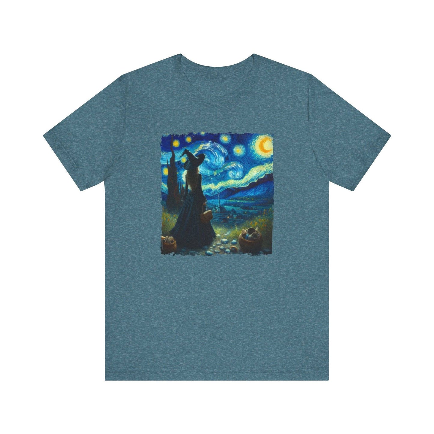 Witch Starry Night Parody T-Shirt - Goateez Style