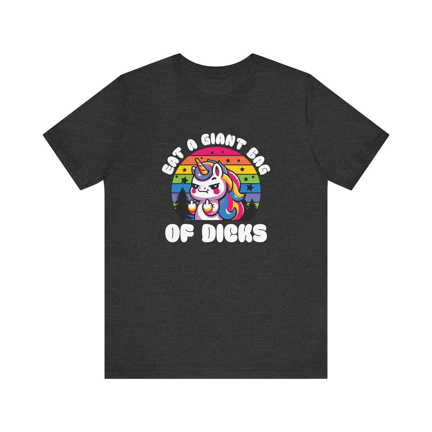 Eat a Giant Bag of Dicks Unicorn T-Shirt - Funny Adult Humor Tee
