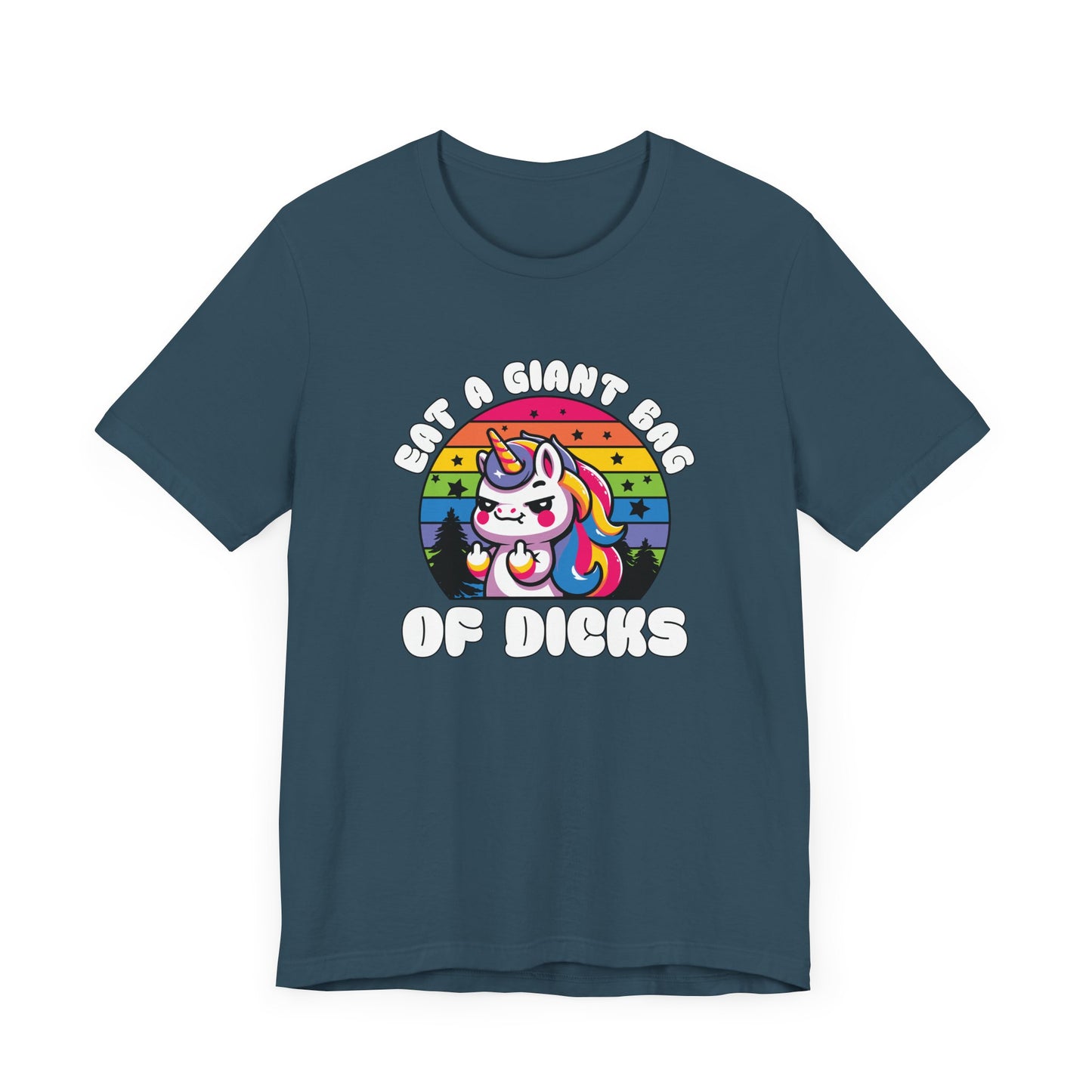 Eat a Giant Bag of Dicks Unicorn T-Shirt - Funny Adult Humor Tee