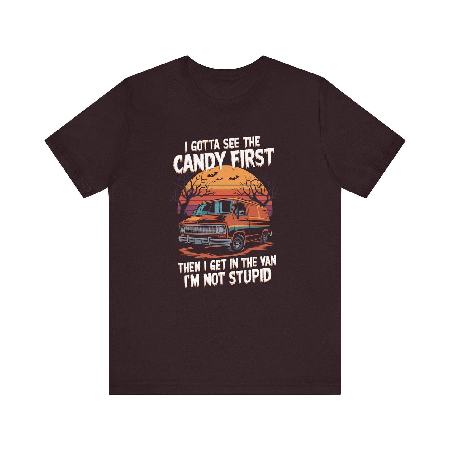 Funny Halloween Candy Van T-Shirt - Humorous Trick-or-Treat Design - Goateez Style