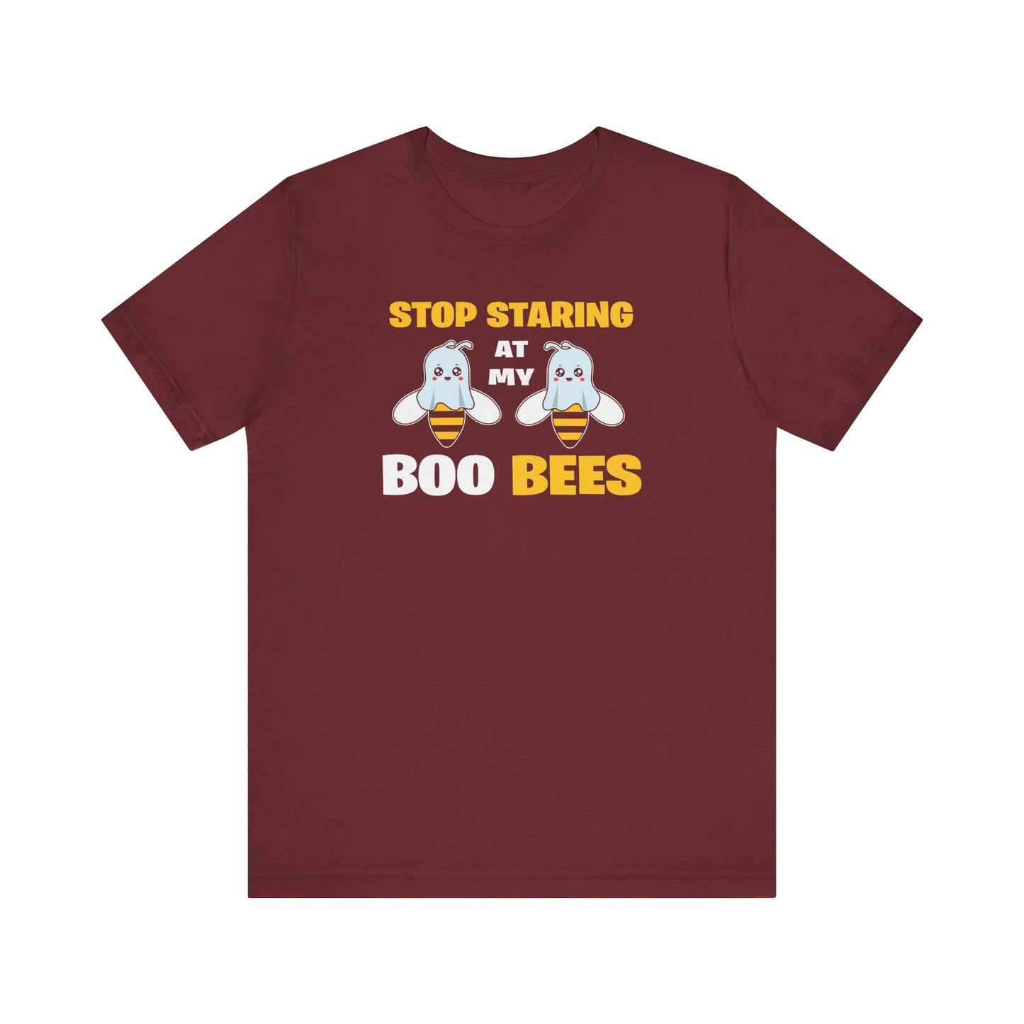 Stop Staring At My Boo Bees T-Shirt - Funny Halloween Innuendo Tee - Goateez Style