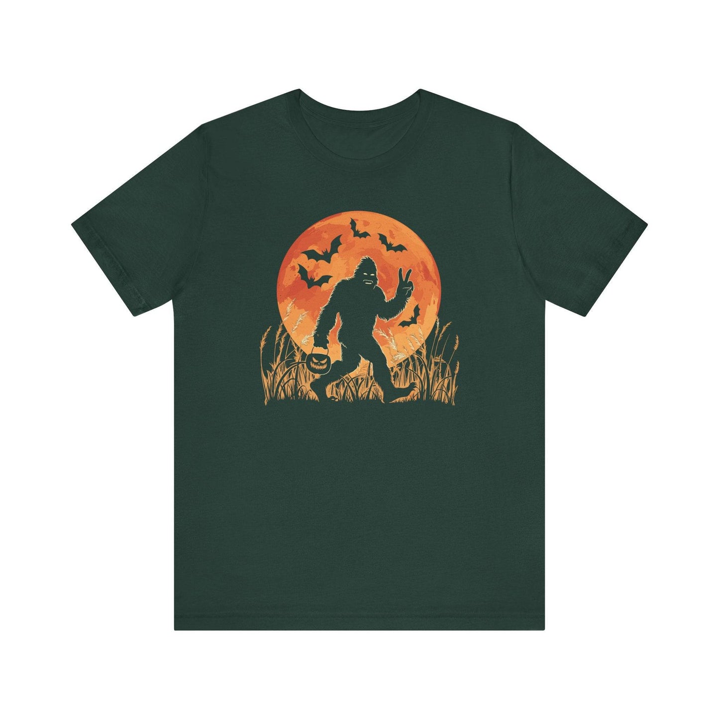 Bigfoot Halloween T-Shirt - Sasquatch Trick or Treat Design Tee - Goateez Style