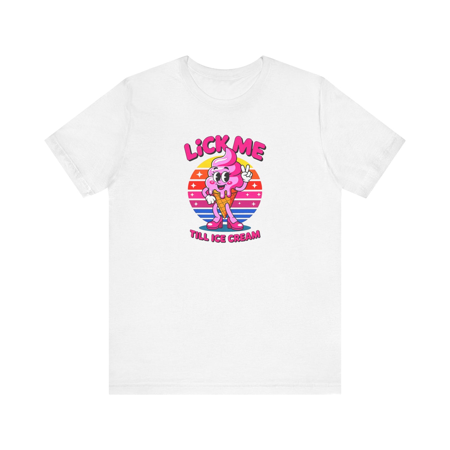 Lick Me Till Ice Cream Shirt - Funny Innuendo Retro Cartoon Tee - Goateez Style