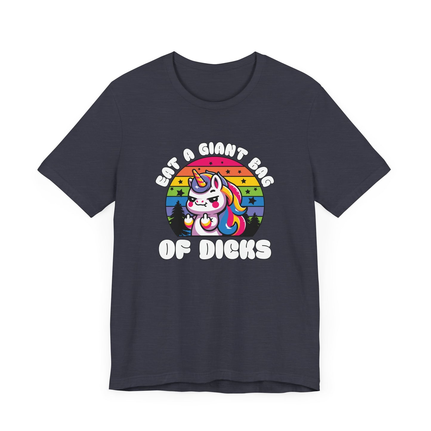 Eat a Giant Bag of Dicks Unicorn T-Shirt - Funny Adult Humor Tee