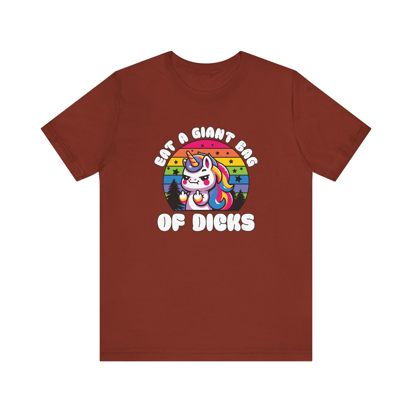 Eat a Giant Bag of Dicks Unicorn T-Shirt - Funny Adult Humor Tee