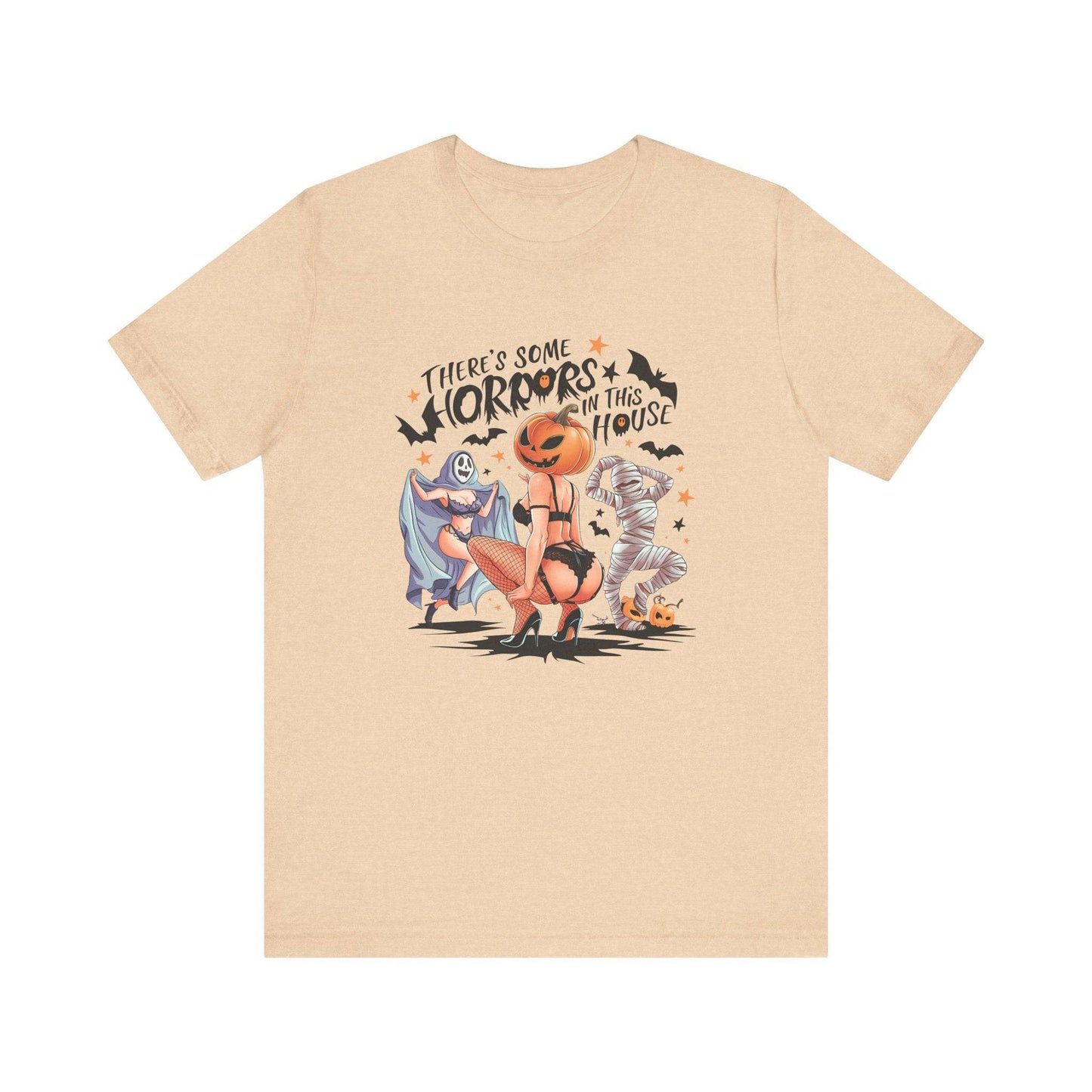 Horrors in This House Halloween T-Shirt - Sexy Adult Humor Halloween Tee - Goateez Style