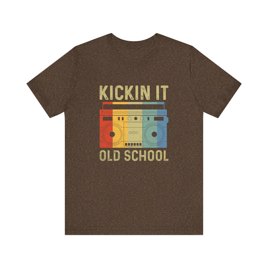 Kickin' It Old School T-Shirt - Retro Boombox Vintage Design - Goateez Style