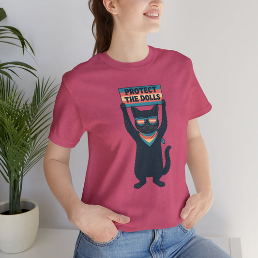 Protect The Dolls Shirt - Trans Pride Cat Tee - Goateez Style