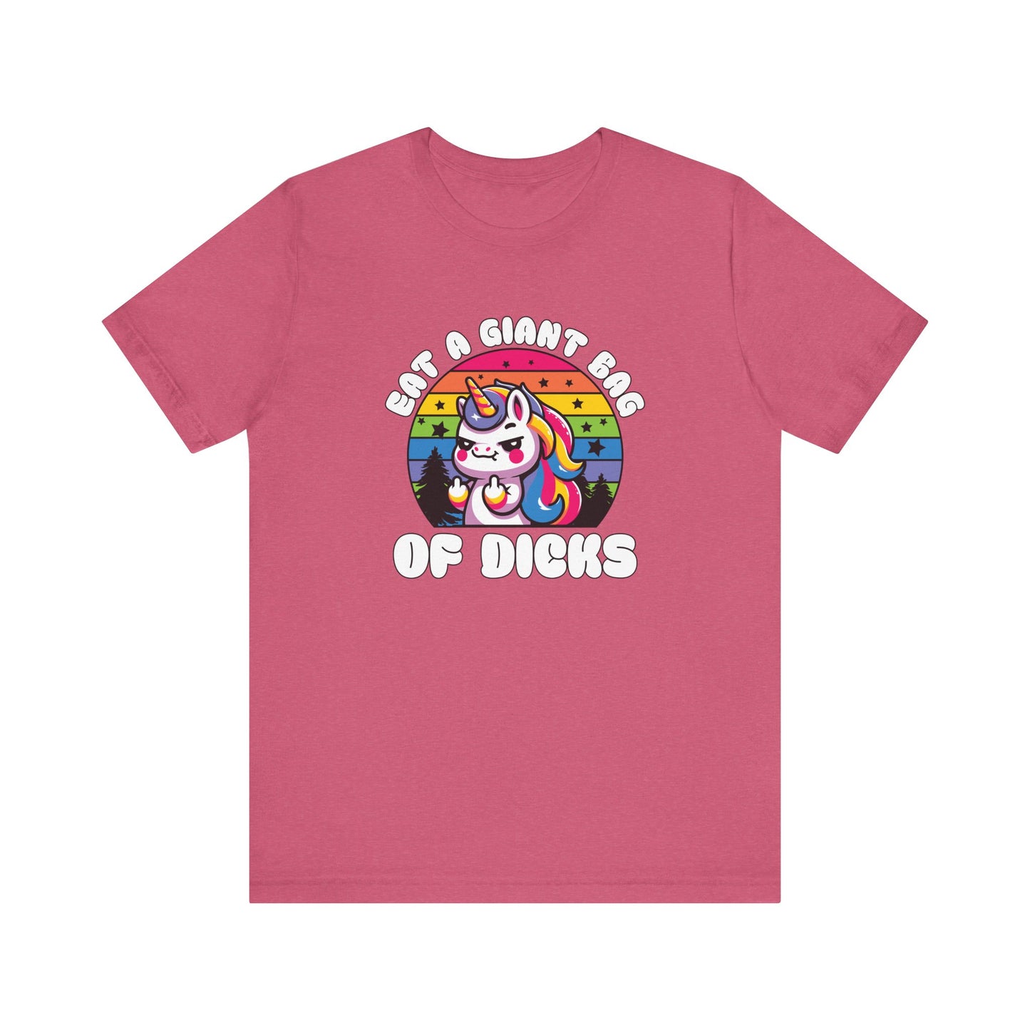 Eat a Giant Bag of Dicks Unicorn T-Shirt - Funny Adult Humor Tee