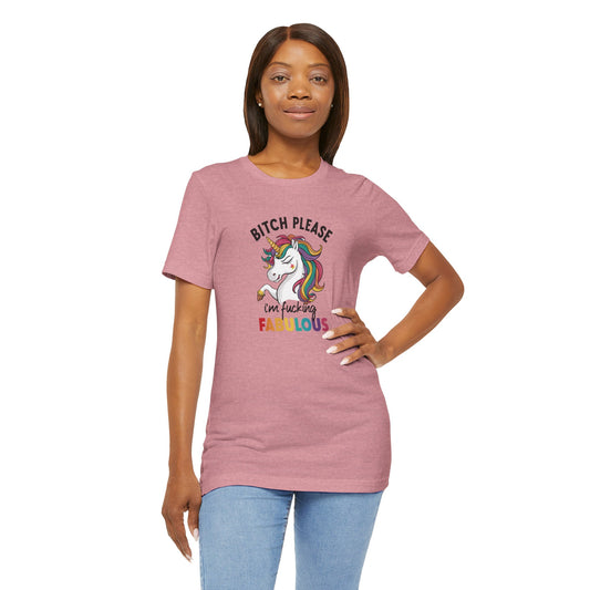 Fabulous Unicorn T-Shirt - Colorful Rainbow Pride Tee - Goateez Style