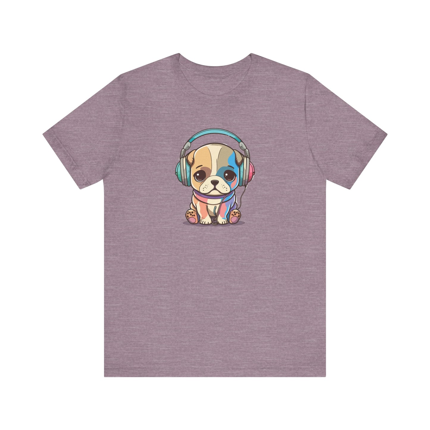 Adorable Dog with Headphones T-Shirt - Cute and Fun Design