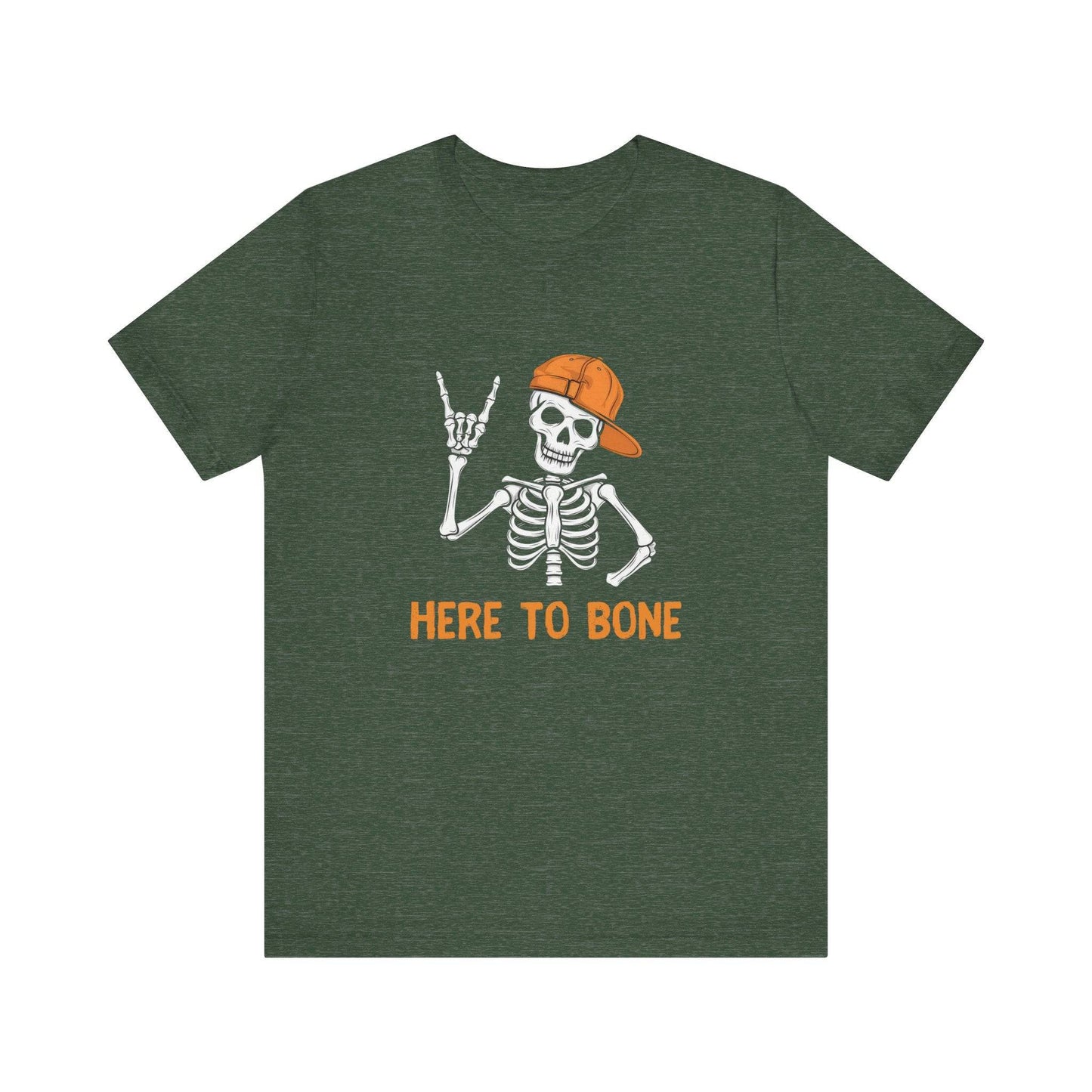 Here to Bone Funny Skeleton Adult Humor T-Shirt - Sexual Innuendo Halloween Tee V2 - Goateez Style