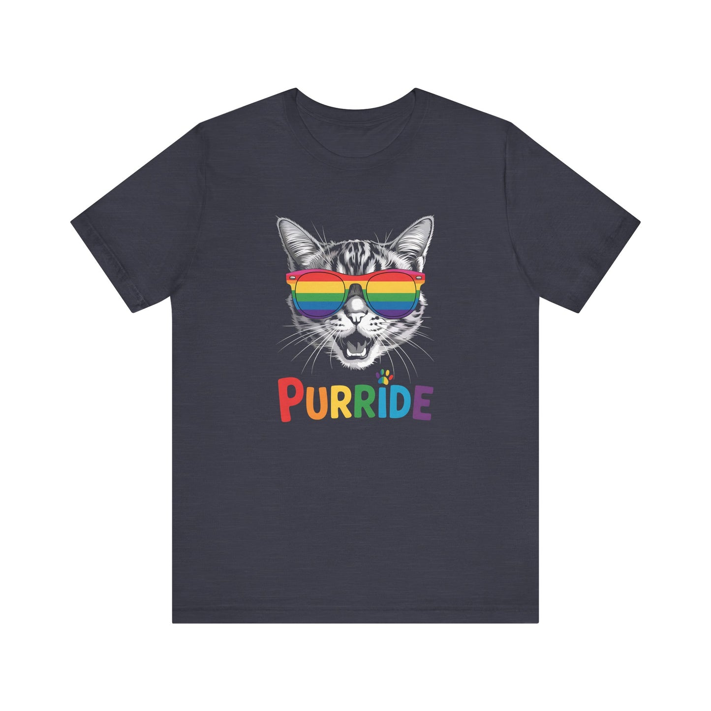 Purride Gay Pride Cat Shirt - Funny Rainbow Kitty Tee - Goateez Style