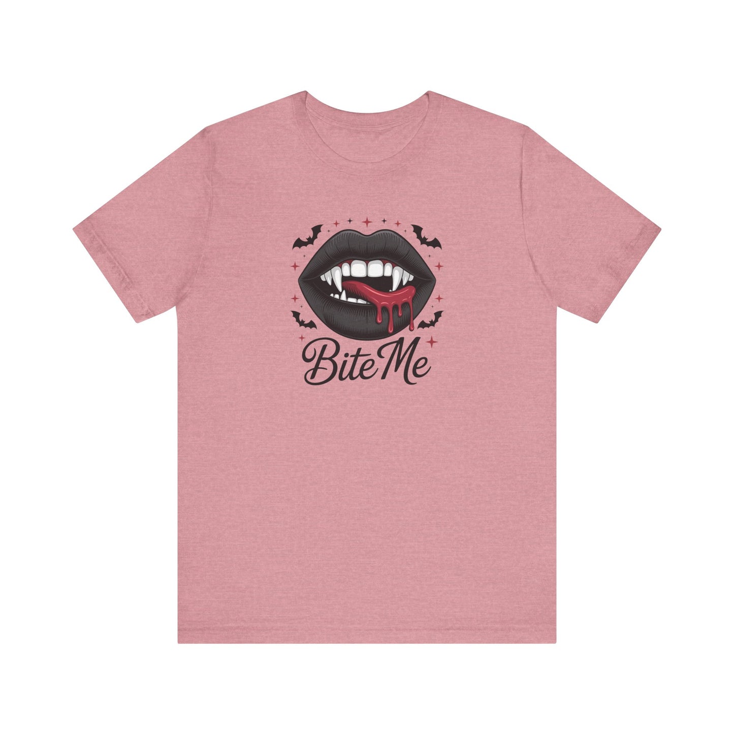 Vampire Bite Me Shirt - Gothic Lips Fang T-Shirt for Halloween