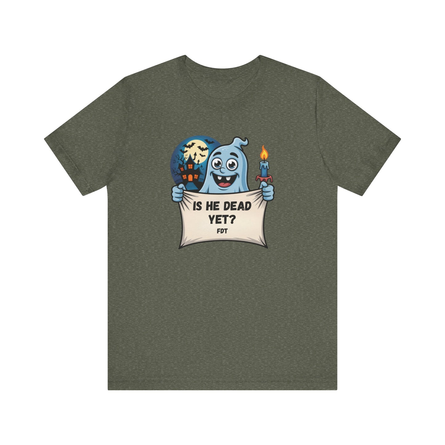 Funny Ghost Halloween T-Shirt - Is He Dead Yet Tee