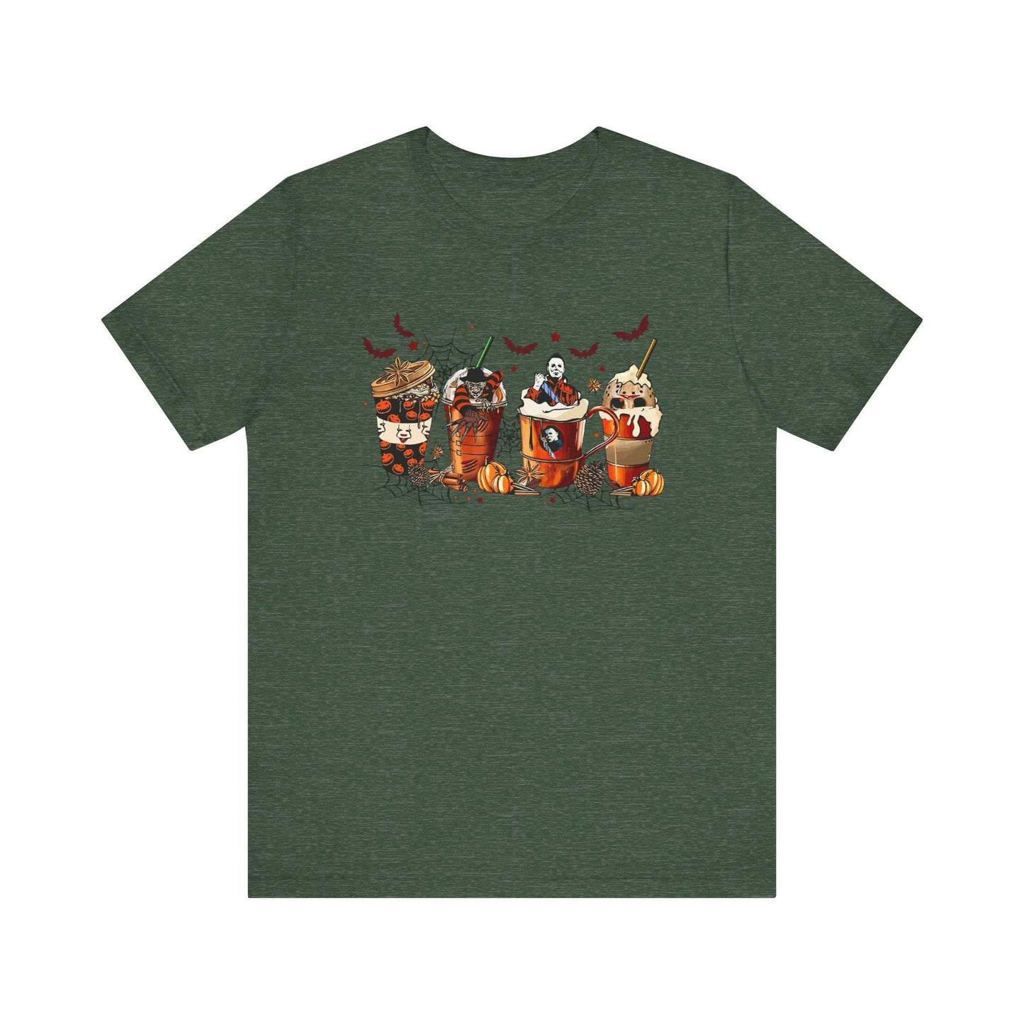 Horror Movie Coffee Crew T-Shirt - Spooky Halloween Vibes - Goateez Style