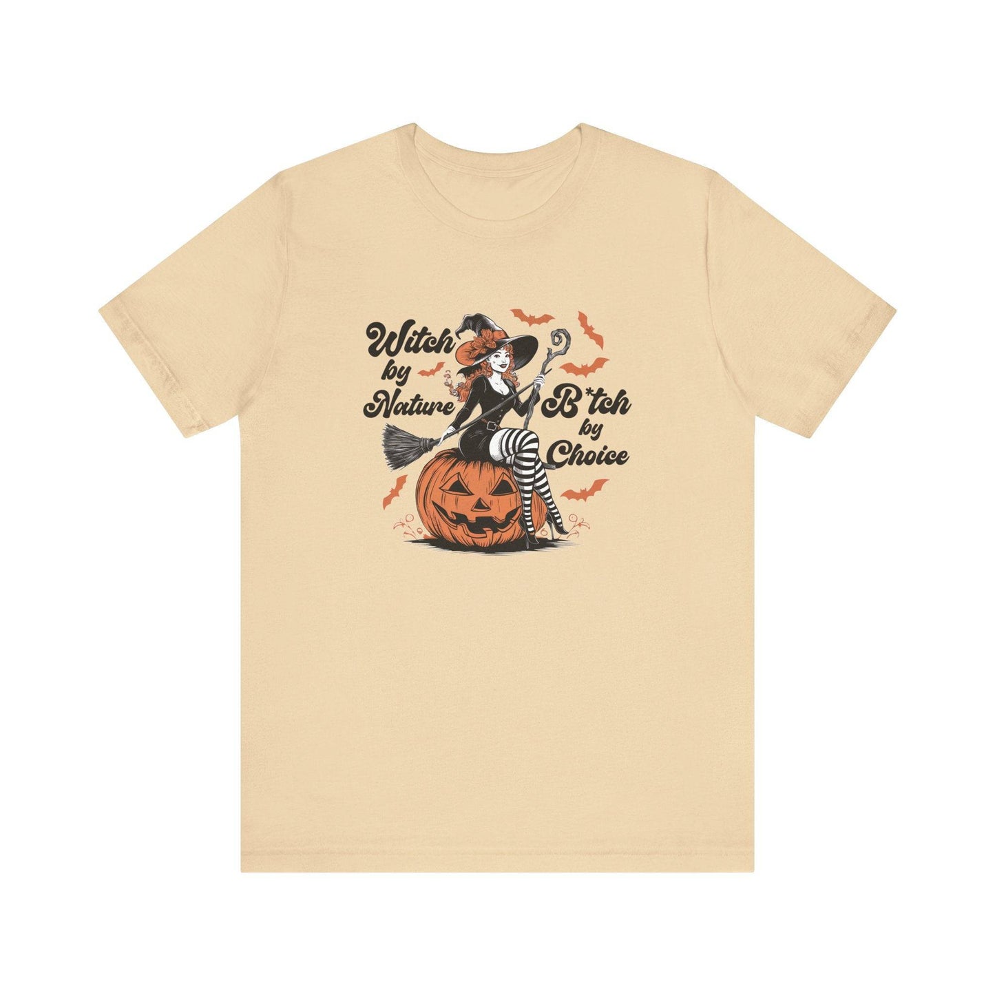 Witch by Nature B*tch by Choice Halloween T-Shirt Funny Gift - Goateez Style
