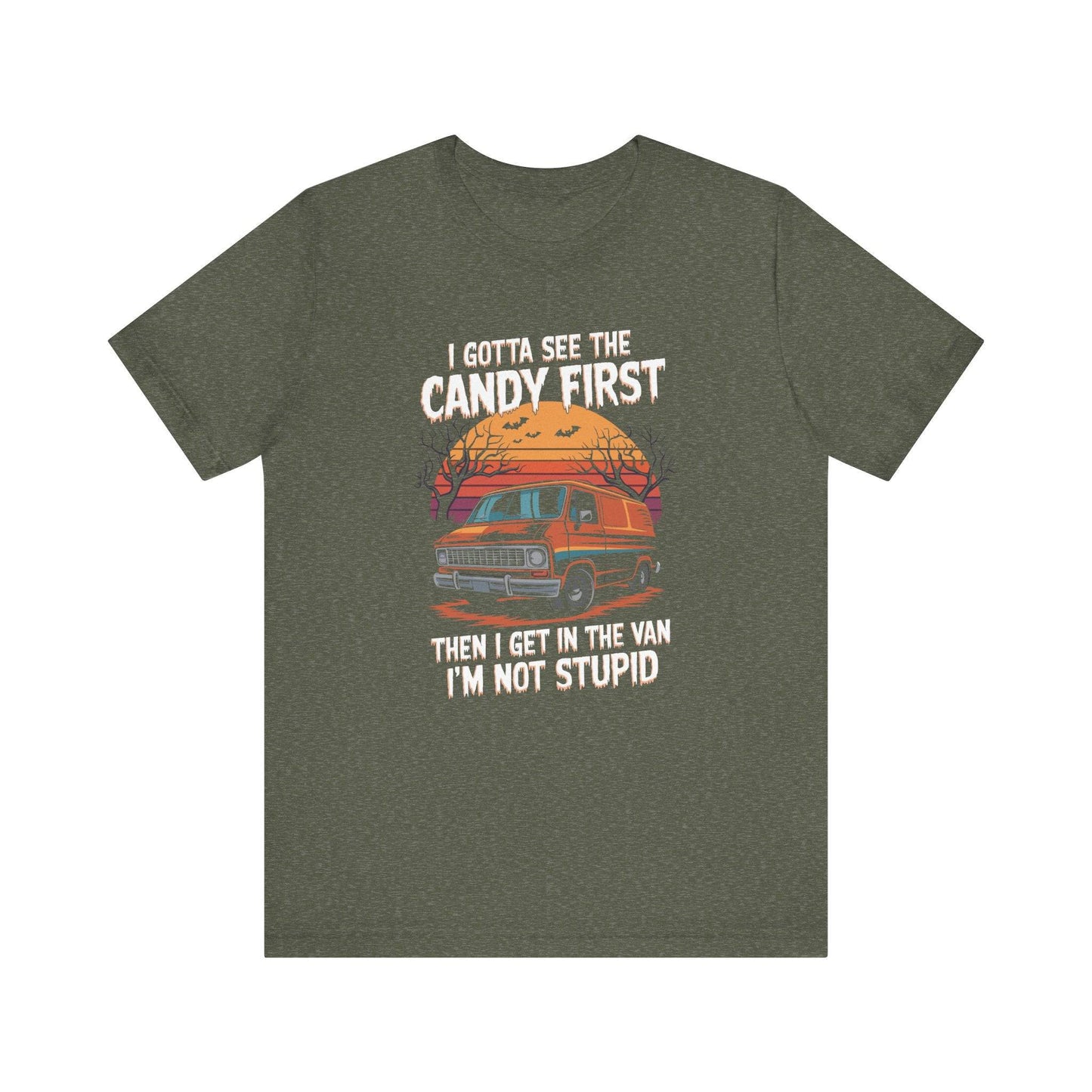 Funny Halloween Candy Van T-Shirt - Humorous Trick-or-Treat Design - Goateez Style