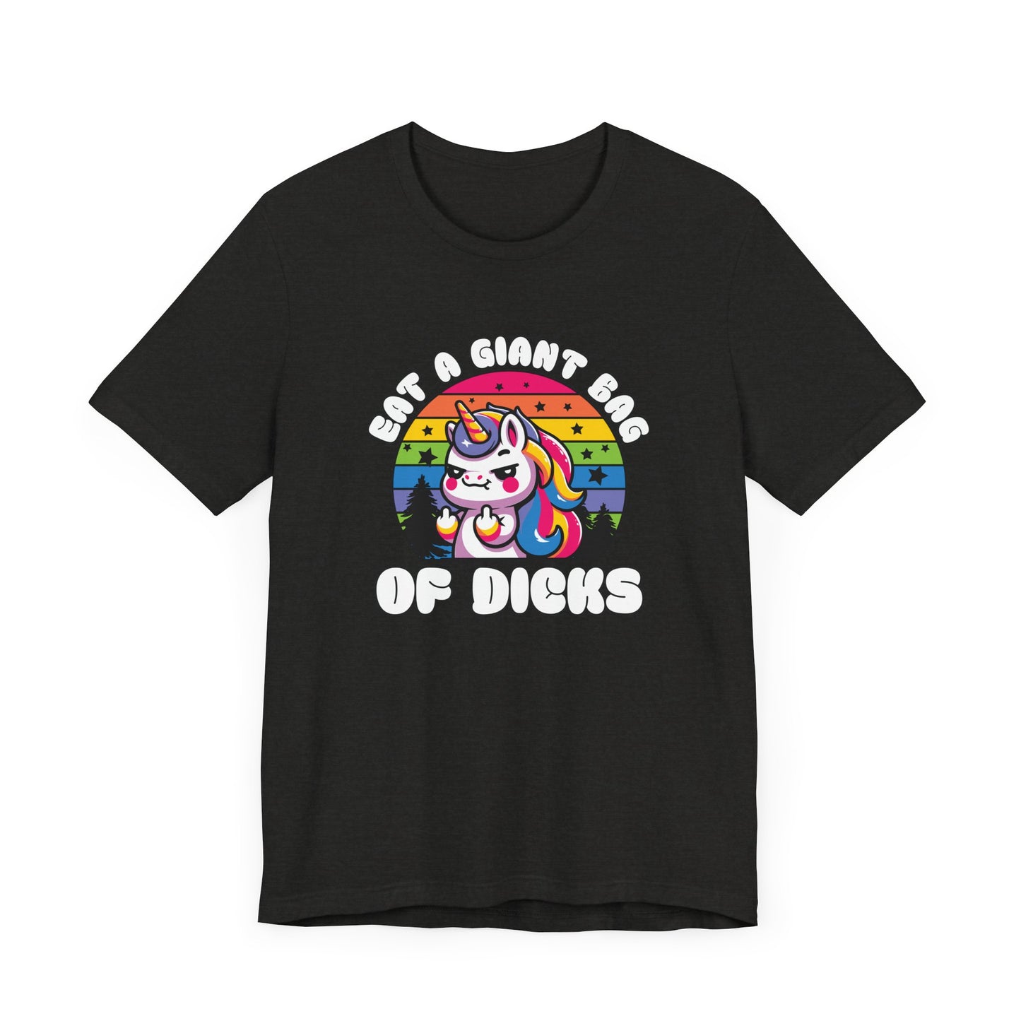 Eat a Giant Bag of Dicks Unicorn T-Shirt - Funny Adult Humor Tee