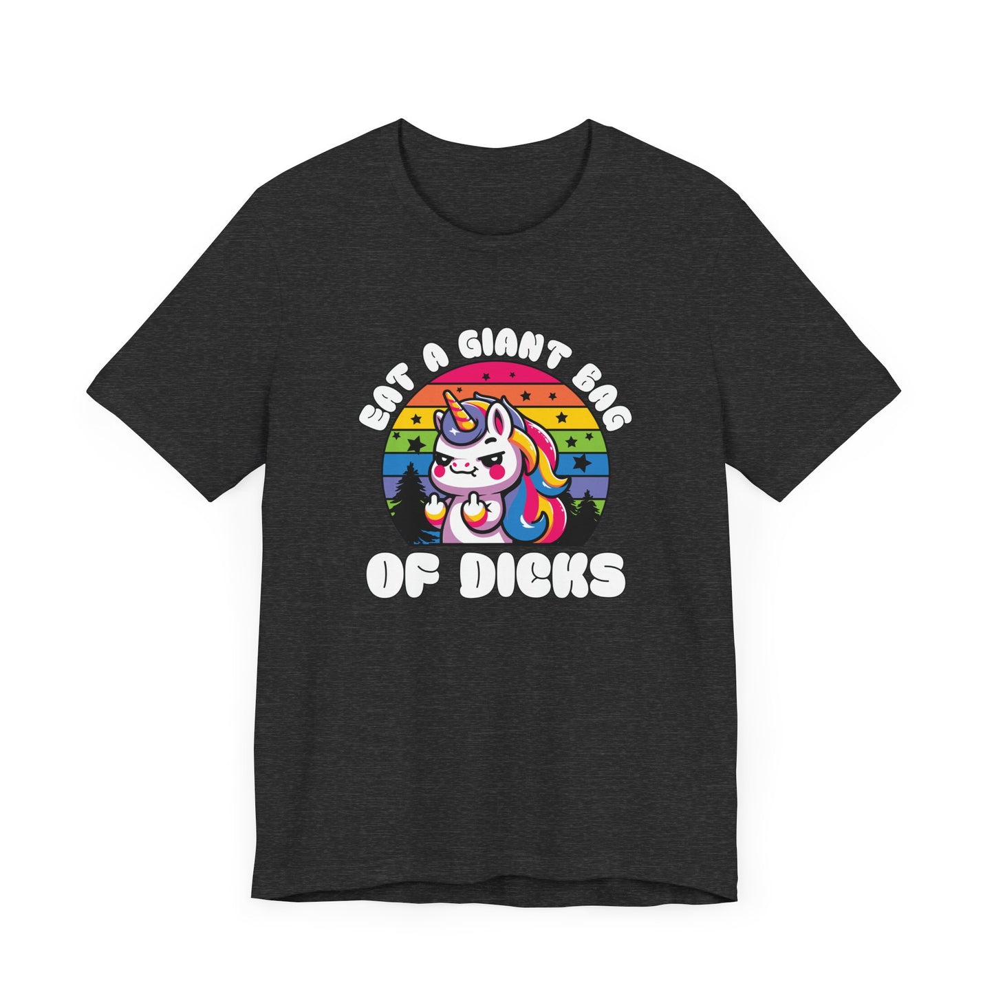 Eat a Giant Bag of Dicks Unicorn T-Shirt - Funny Adult Humor Tee
