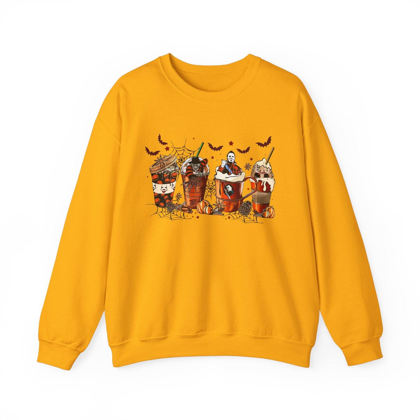 Horror Movie Coffee Crew Sweatshirt - Spooky Halloween Design - Goateez Style