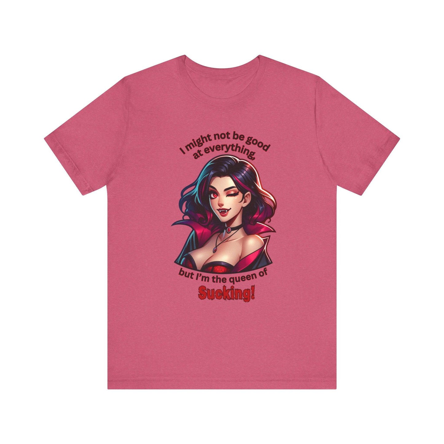 Queen of Sucking Halloween T-Shirt - Sexy Vampire Adult Humor Tee - Goateez Style