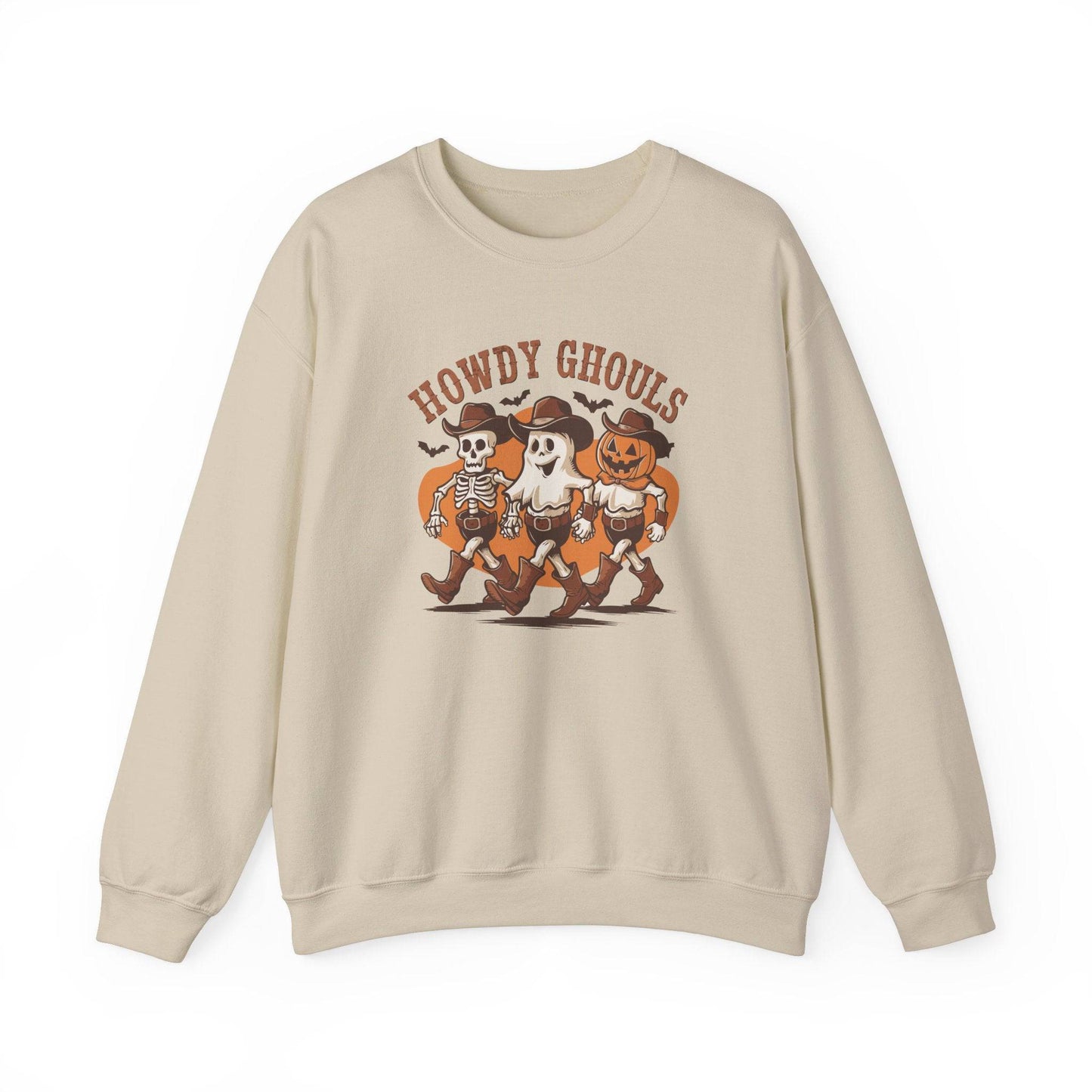 Howdy Ghouls Sweatshirt - Fun Halloween Western Design - Goateez Style