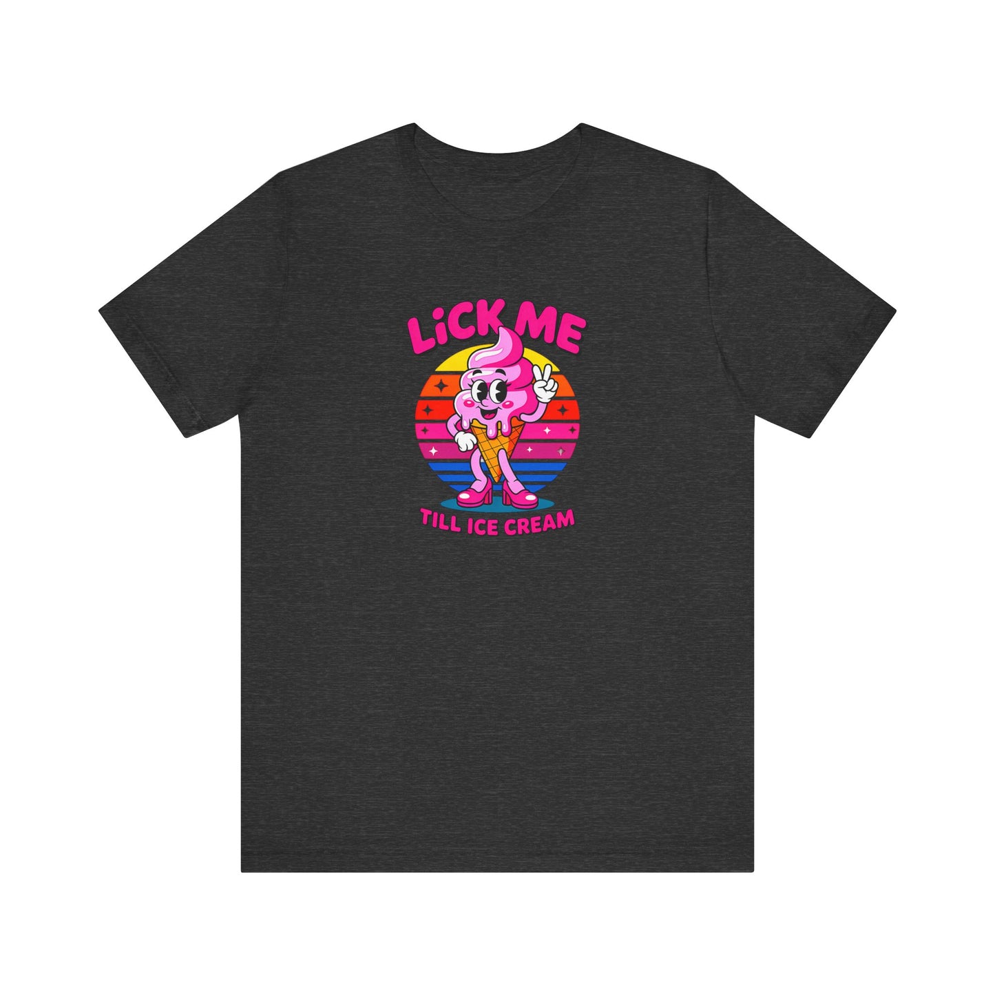Lick Me Till Ice Cream Shirt - Funny Innuendo Retro Cartoon Tee - Goateez Style
