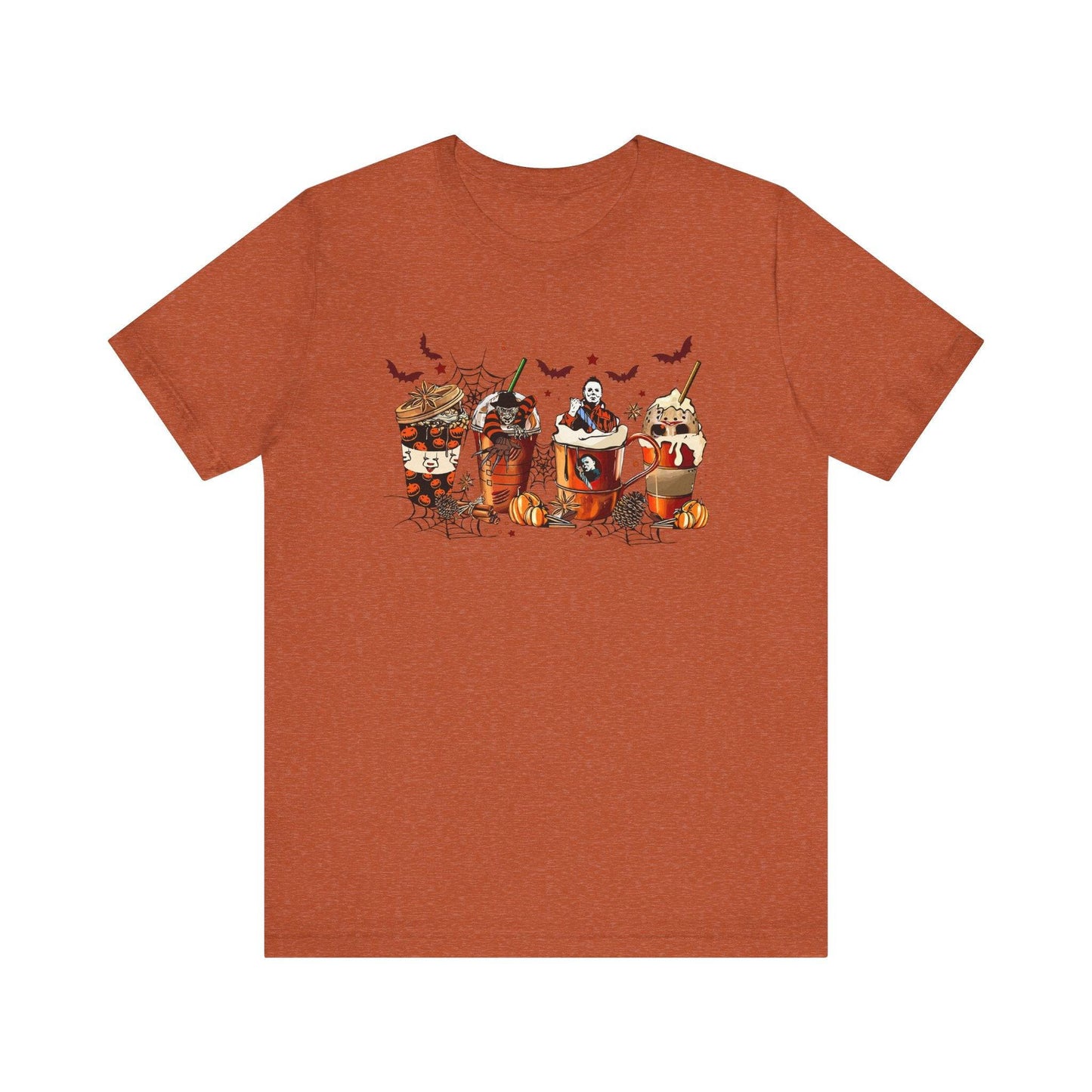 Horror Movie Coffee Crew T-Shirt - Spooky Halloween Vibes - Goateez Style
