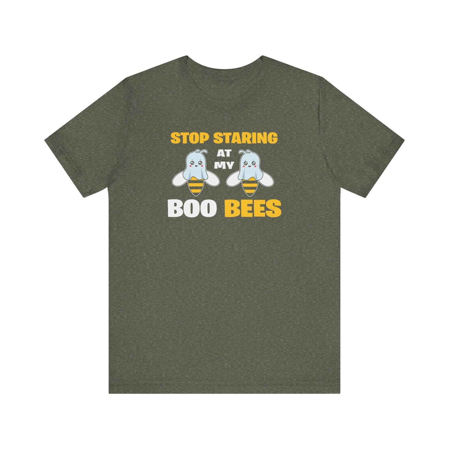 Stop Staring At My Boo Bees T-Shirt - Funny Halloween Innuendo Tee - Goateez Style