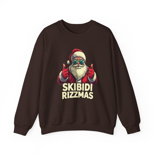 Skibidi Rizzmas Sweatshirt - Funny Santa Meme Christmas Sweater - Goateez Style