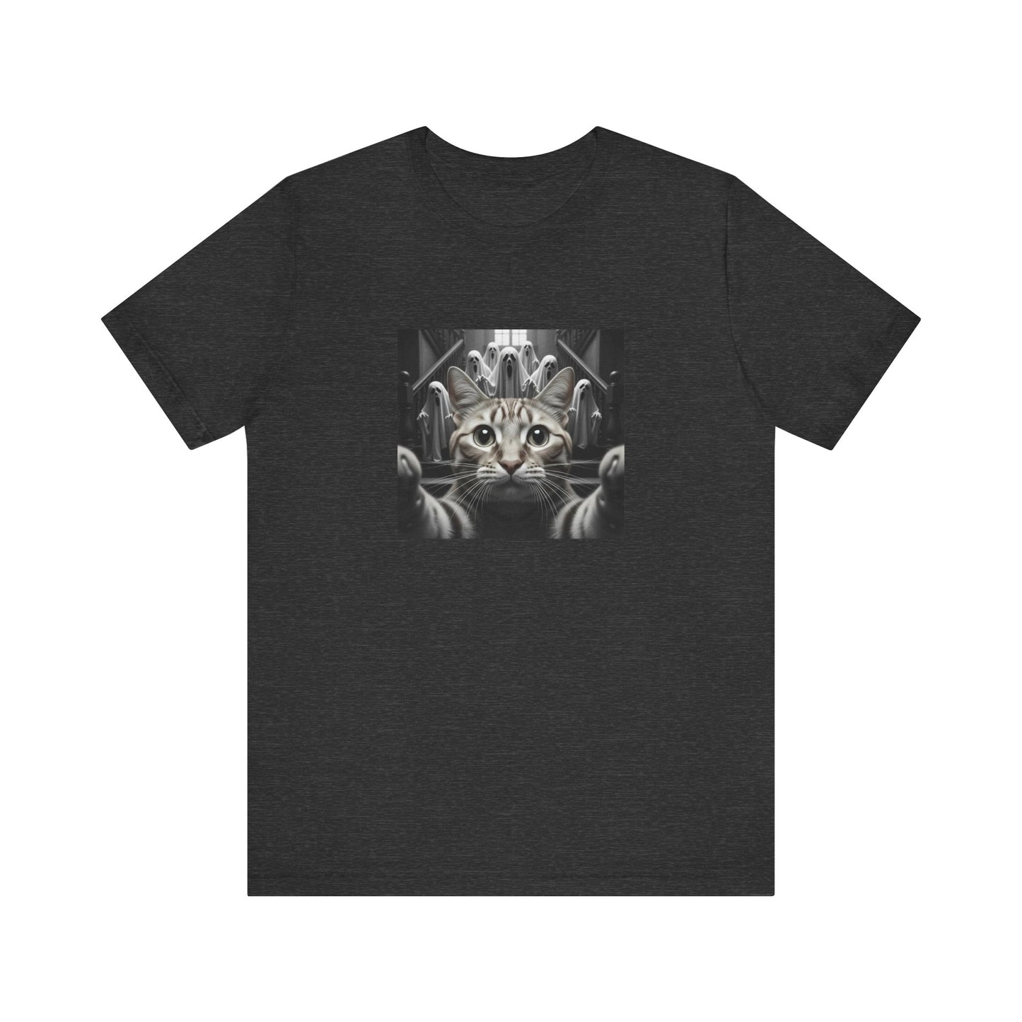 Cat Selfie With Ghosts Shirt - Funny Halloween Cat Tee