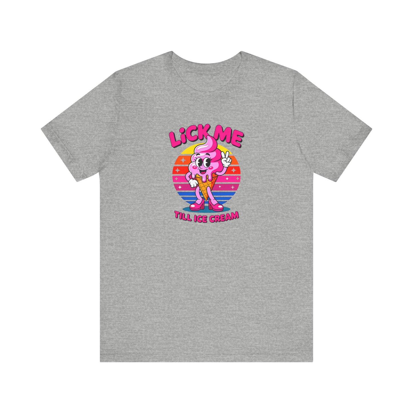 Lick Me Till Ice Cream Shirt - Funny Innuendo Retro Cartoon Tee - Goateez Style